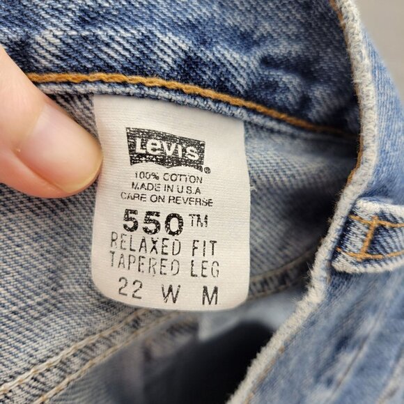 LEVI'S 550 Women's 22 (40x30) Relaxed Fit Tapered Leg Jeans USA Made vintage - Picture 14 of 16